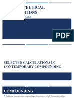 Pharmaceutical Calculations: Laboratory-Finals