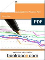 Analysis and Linear Algebra For Finance Part I