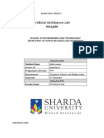 Artificial Intelligence Lab: Laboratory Report