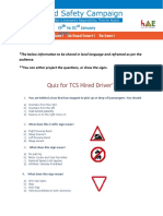 Quiz For TCS Hired Driver's: (9th To 31st January 2017)