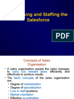 Organising and Staffing The Salesforce: SDM-Ch.5 1