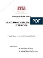 Project Report On Design of Road Intersection