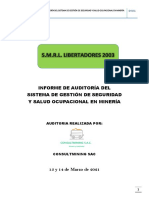 INFORME DE AUDITORIA DE SEGURIDAD OCUPACIONAL Libertadores 2003