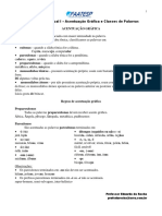 ACENTUAÇÃO GRÁFICA. Regras de Acentuação Gráfica