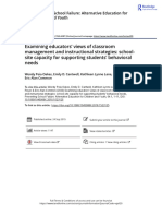 Examining Educators Views of Classroom Management and Instructional Strategies School Site Capacity For Supporting Students Behavioral Needs