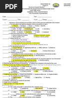 1st Assessment Exam in Specialization 2020 - 2021 With Answer Key