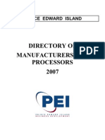 Directory of Manufacturers and Processors 2007: Prince Edward Island