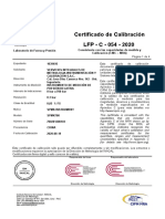 Certificado de Calibracion de Manometros 5 A 200 Bar