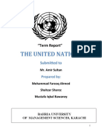 The United Nations: "Term Report"