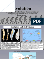 Evolution: Is Change in The Heritable Characteristics of Biological Populations Over Successive Generations