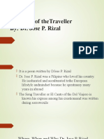 The Song of Thetraveller By: Dr. Jose P. Rizal