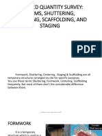 05 Detailed Quantity Survey - Forms, Scaffolding and Staging