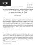 An Investigation Into The Effects of Unsteady Parameters On The Aerodynamics of A Low Reynolds Number Pitching Airfoil