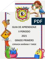 Guia de Aprendizaje #2 Grado Primero 2021