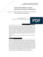 Relaciones Entre Estética y Ciencia en Las Instalaciones Inmersivas e Interactivas