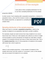 Sampling Distribution of The Sample Proportion