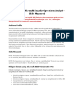 Exam SC-200: Microsoft Security Operations Analyst - Skills Measured