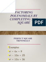 Completing The Square Factoring