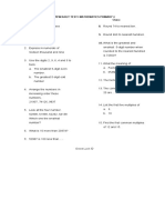 Review Daily Test I Mathematics Primary 4 Name: Class:: Good Luck