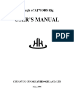 9.cable Trough of ZJ70DBS Rig USER'S MANUAL