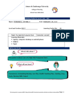 Learning Packet in Level 2 RLE - RED: College of Nursing School Year 2020-2021