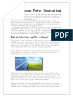 Artice For Magazine Solar Energy by Naman Pandey B.Tech 2nd Year