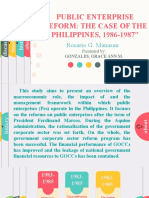 Public Enterprise Reform The Case of The Philippines