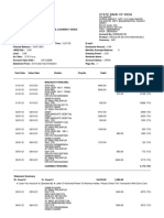 Statement of Account: State Bank of India