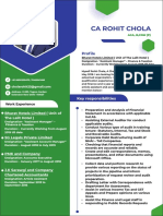 Ca Rohit Chola: Profile