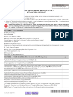 Used Dealer or Dealer Wholesale Only Application Checklist: Instructions