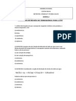 Exercícios de Revisão Termoquímica 2PP