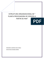 Estructura Organizacional de " Planta Procesadora de Cerveza A Partir de Pan"