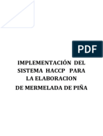 Haccp de Mermelada de Pina