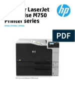 HP Color Laserjet Enterprise M750 Printer Series: M750N - M750Dn - M750Xh