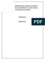 Damages For Breach of Contract in Indian Contract Special Reference To The Judicial and Legislative Trend