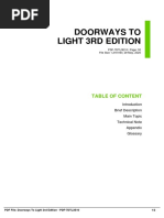 Doorways To Light 3Rd Edition: Table of Content