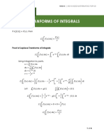 MODULE 7 - Laplace Transforms of Integrals