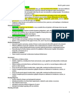 MedSurg Notes - Cancer of The Stomach