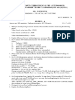 Bba Ii Semester Bba204B21: Financial Accounting Time: 2 Hours Max. Marks: 70