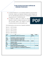 Depreciación de Activos Fijos Por El Método de Unidades Producidas