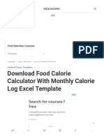 Food Calorie Calculator With Monthly Calorie Log Excel Template - ExcelDataPro