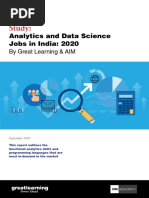 Study:: Analytics and Data Science Jobs in India: 2020