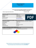 Hoja de Seguridad Limpia Pisos: Safety Data Sheet For Chemical Products