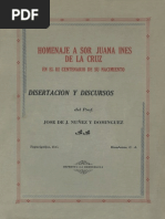 Homenaje A Sor Juana Ines de La Cruz: F Disertacion Y Discursos