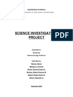 Science Investigatory Project: Universidad de Manila