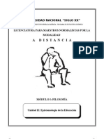 Filosofia - Unidad - 2 EPISTEMOLOGIA DE LA EDUCACION