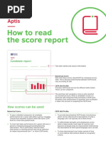 How To Read The Score Report: Aptis