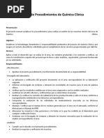 Manual de Procedimientos de Química Clínica