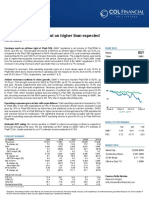 9M16 Results Beat Forecast On Higher Than Expected Revenues: Share Data