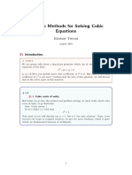 Cardano - Solutions To Cubic Equations